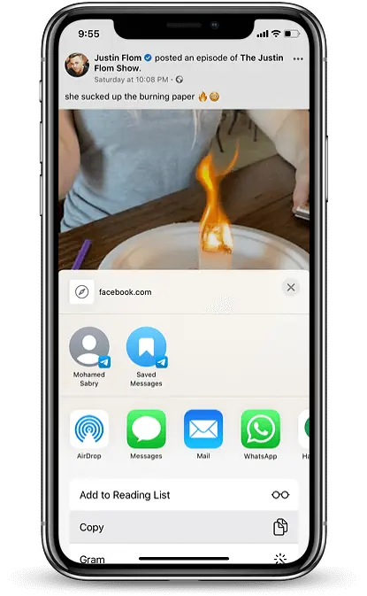 Facebook video download step 2